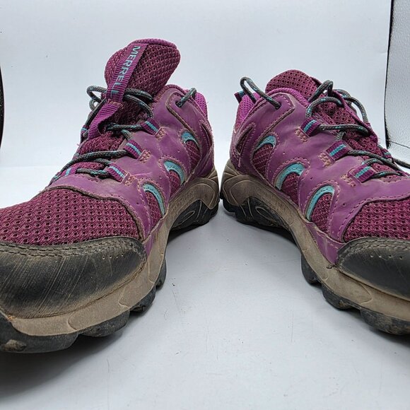 Merrell Oakcreek Low Waterproof Kids Size 4 Purple Hiking Shoes Camping Outdoors - Picture 3 of 13